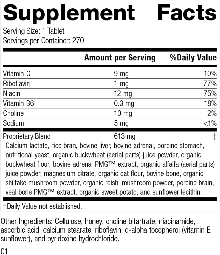 Standard Process Drenamin, Adrenal Function & Stress Response, 270 Tablets