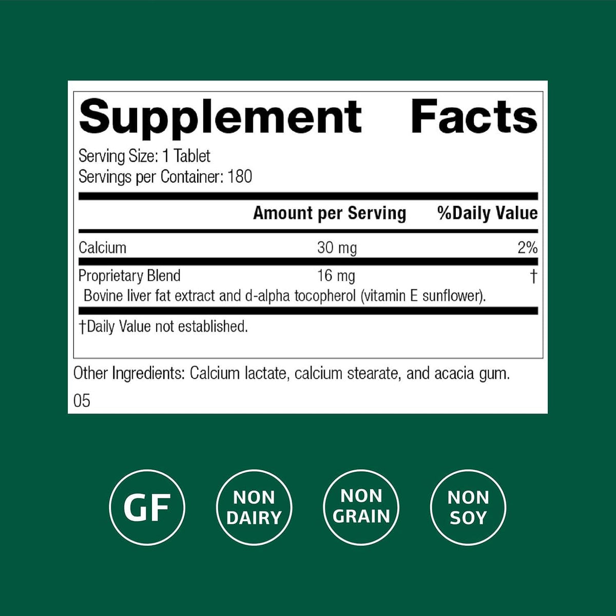 Standard Process Antronex, Liver Health Dietary Supplement, 180 Tablets