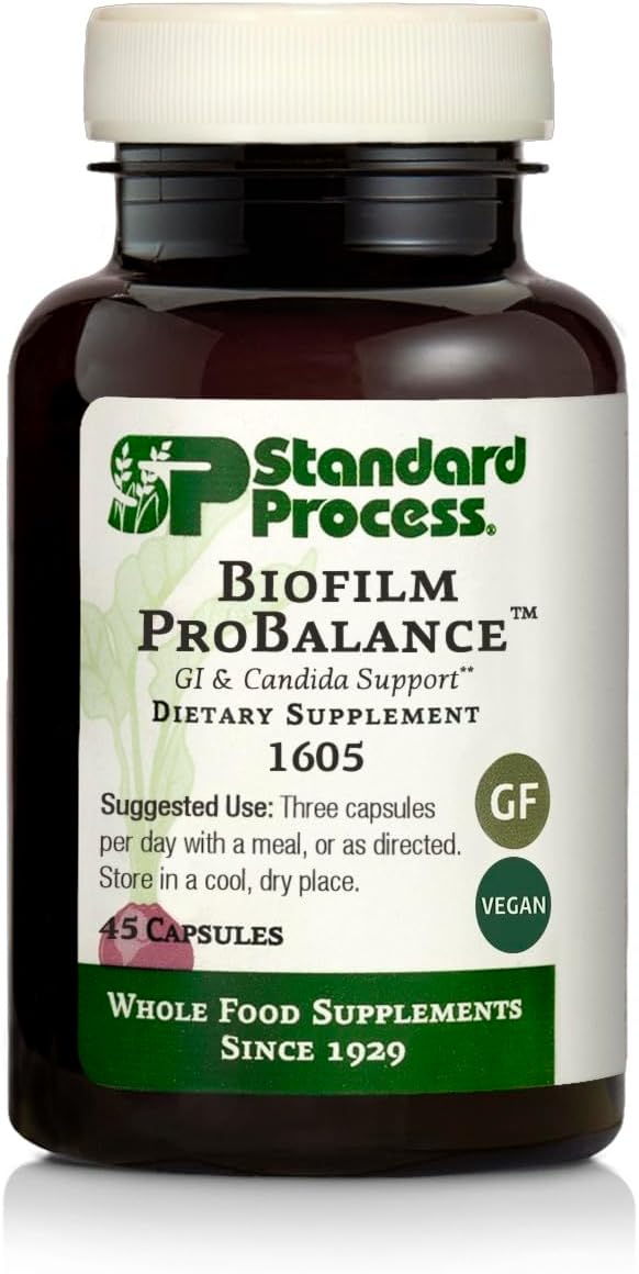 Standard Process Biofilm ProBalance, GI & Candida Supplement, 45 Capsules