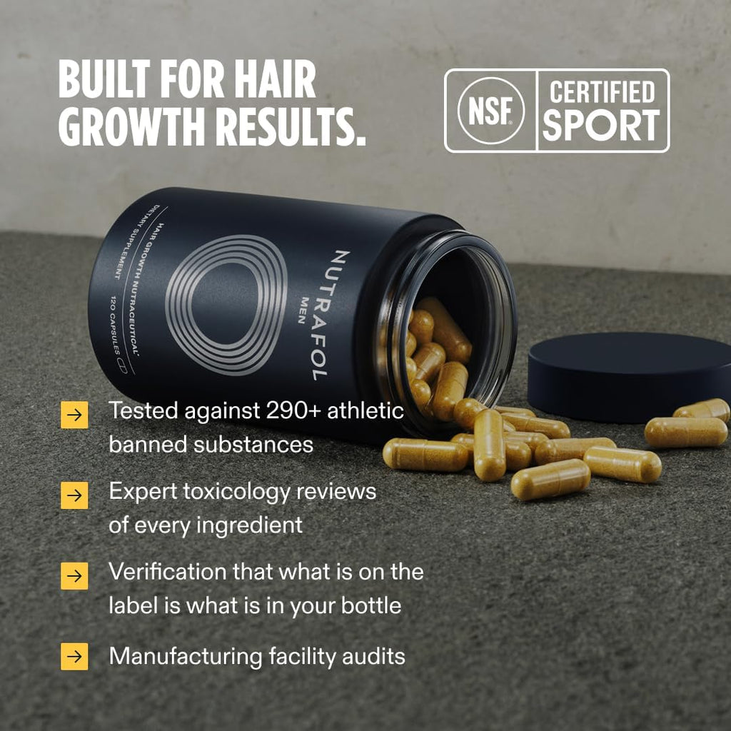 Nutrafol Men Hair Growth Supplements, Ages 18-49, 2-Month Bundle