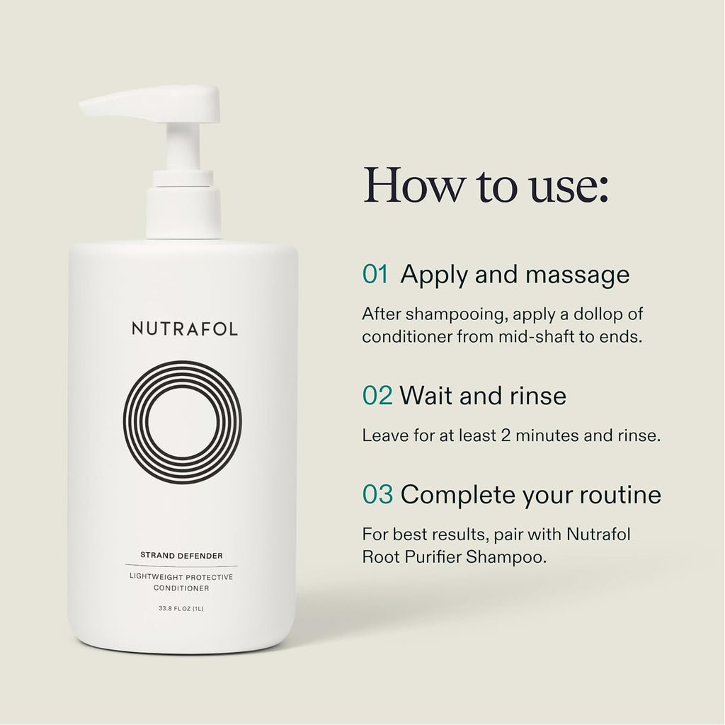 Nutrafol Conditioner, Physician-formulated for Thinning Hair, Moisturizing, Strengthening and Color Safe, Lightweight Protection