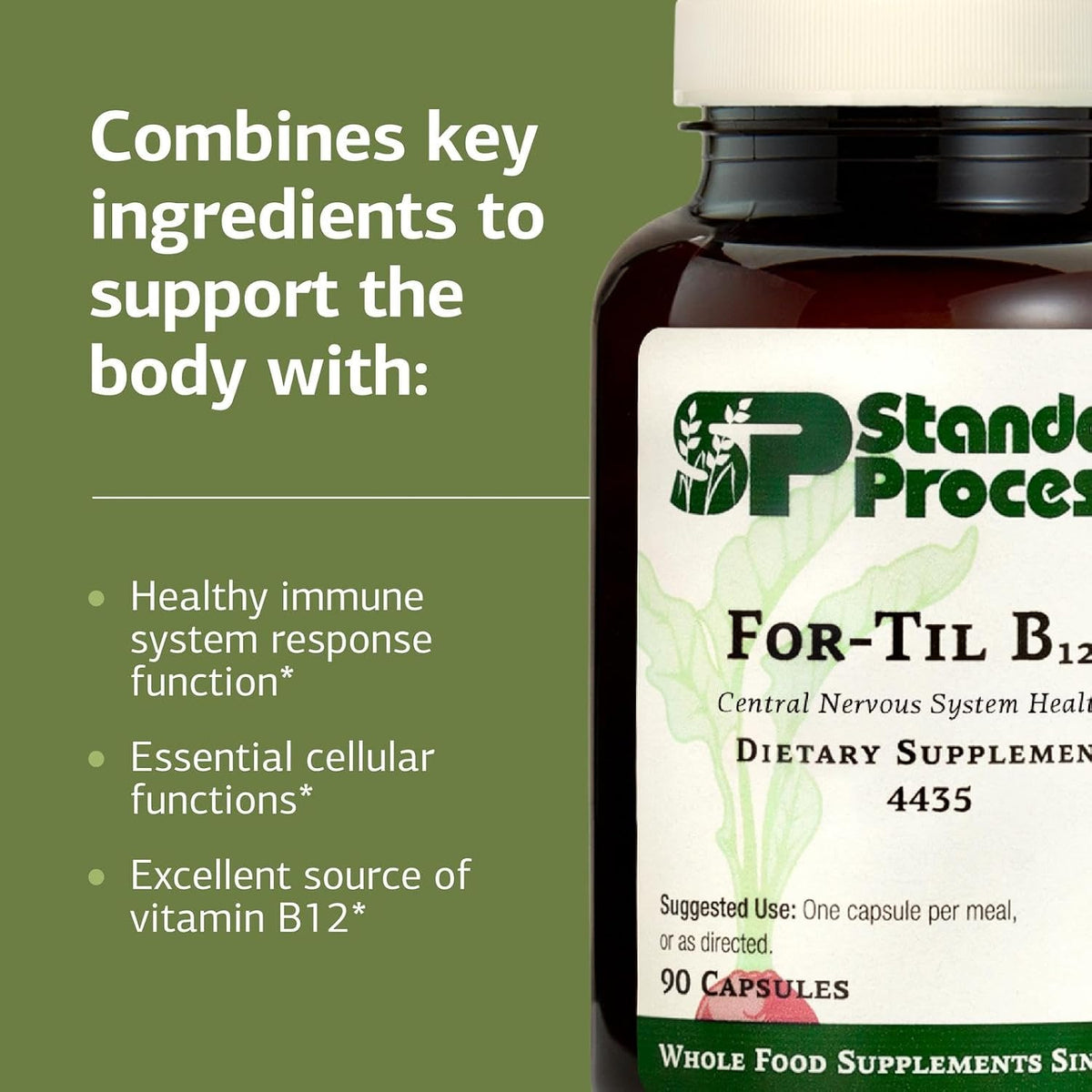 Standard Process for-Til B12, Vitamin B12 Supplement, 90 Capsules