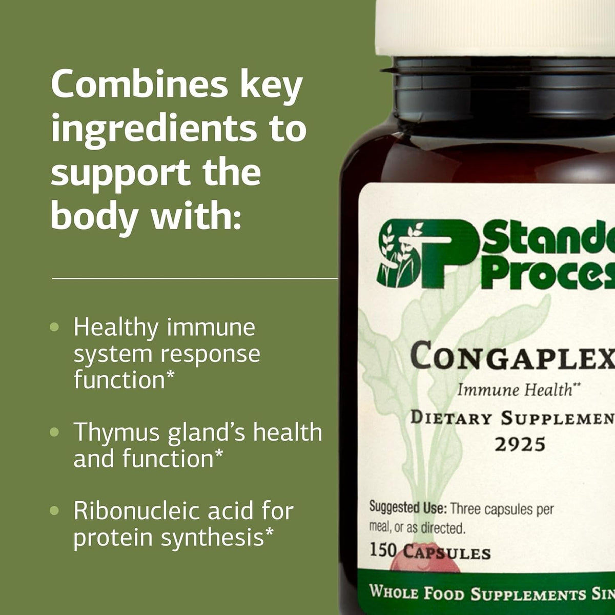 Standard Process Congaplex, Immune & Thymus Support, 150 Capsules