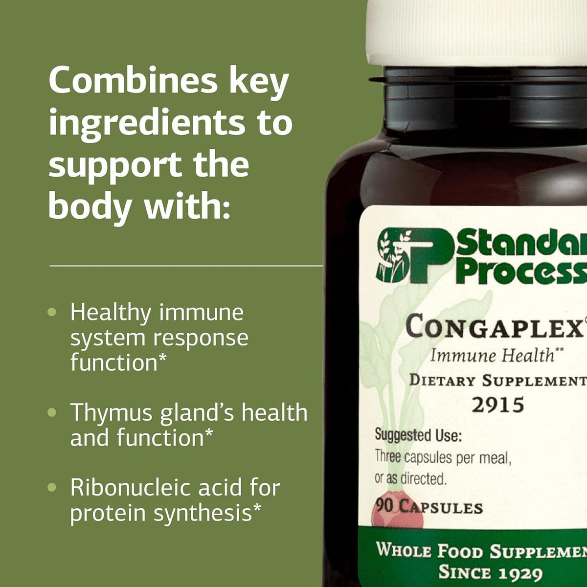 Standard Process Congaplex, Immune & Thymus Support Supplement, 90 Capsules