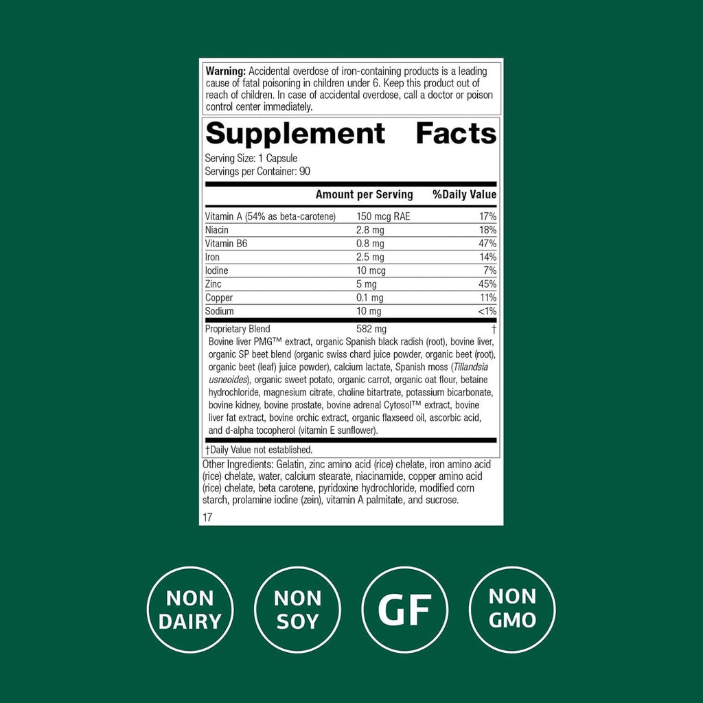 Standard Process Livaplex, Bowel, Digestion & Liver Support, 90 Capsules