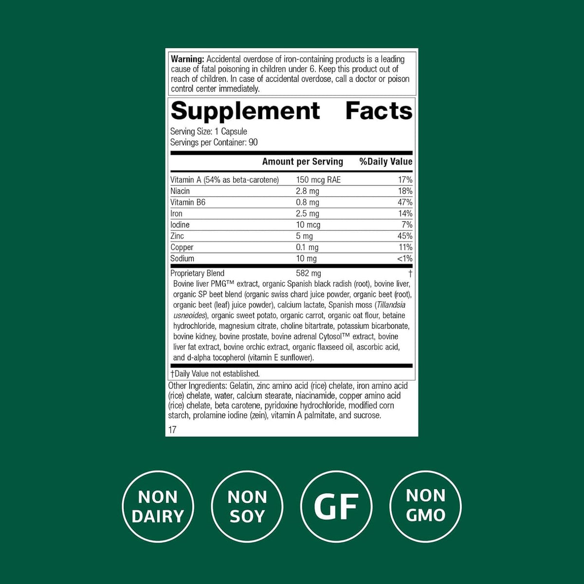 Standard Process Livaplex, Bowel, Digestion & Liver Support, 90 Capsules