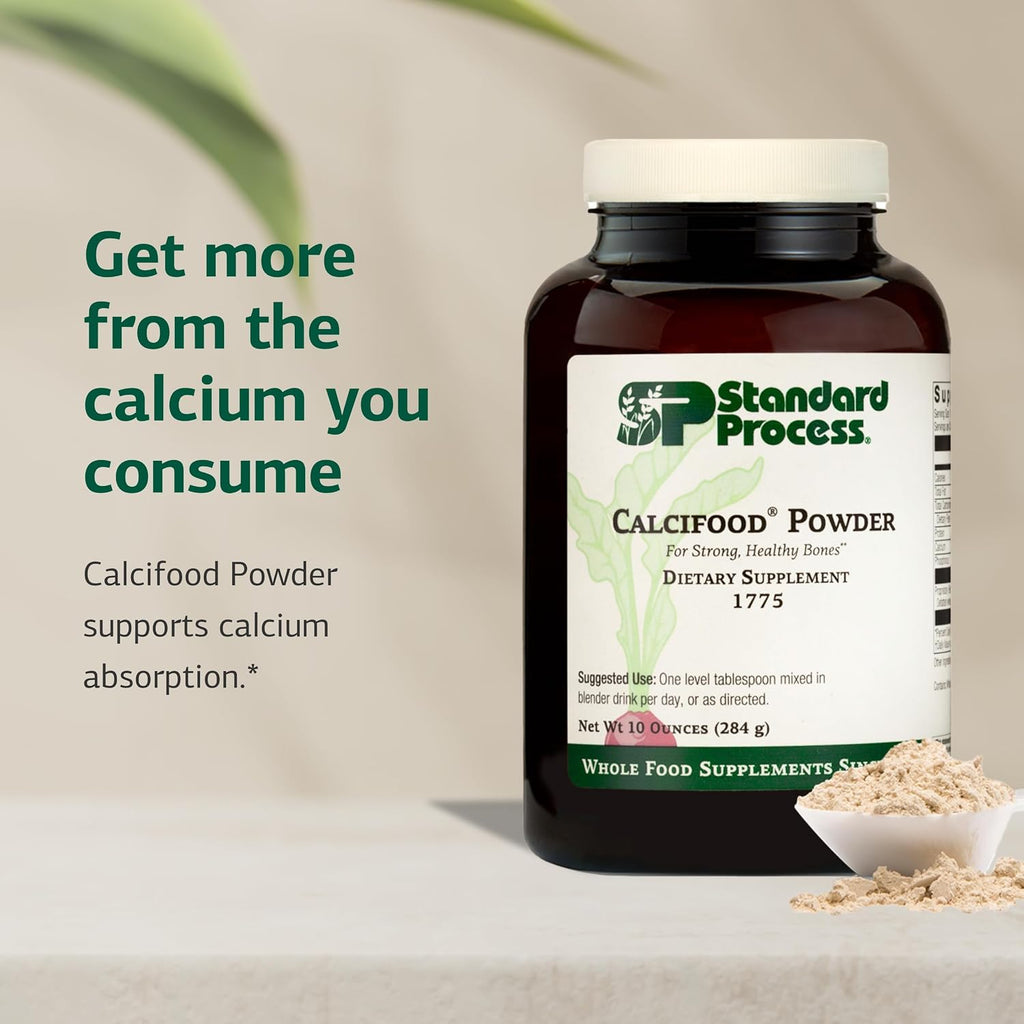 Standard Process Calcifood Powder - Calcium Powder for Bone Strength & Support - Exercise Support Supplement - Support for Bone Health - 10 oz (284 g)