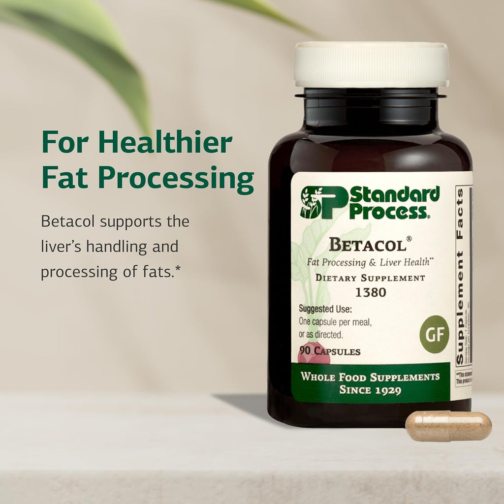 Standard Process Betacol, Fat Processing Liver Supplement, 90 Capsules