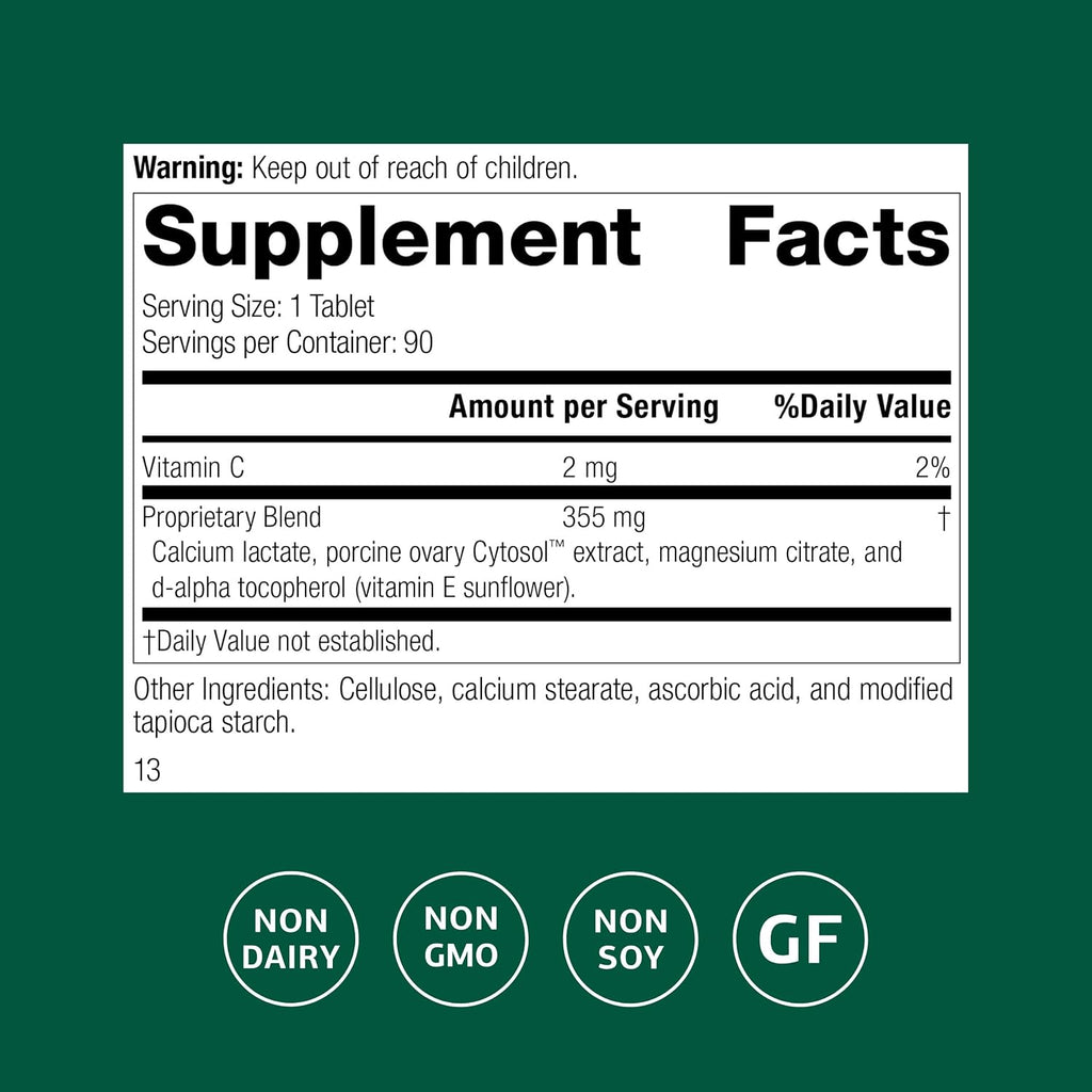 Standard Process Ovex P, Whole Food-Based Health Support, 90 Tablets