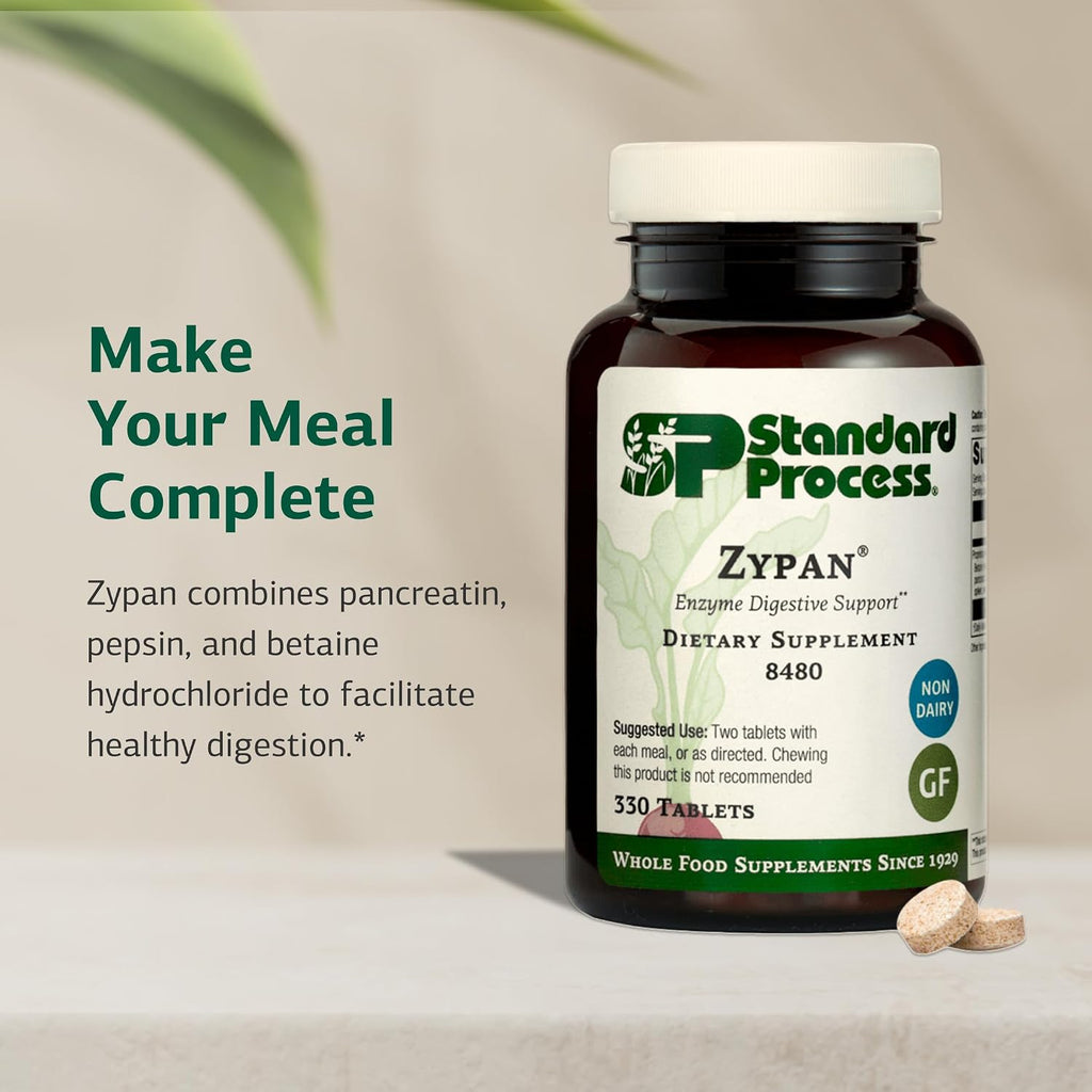 Standard Process Zypan, Digestive Health Enzyme Supplement, 330 Tablets