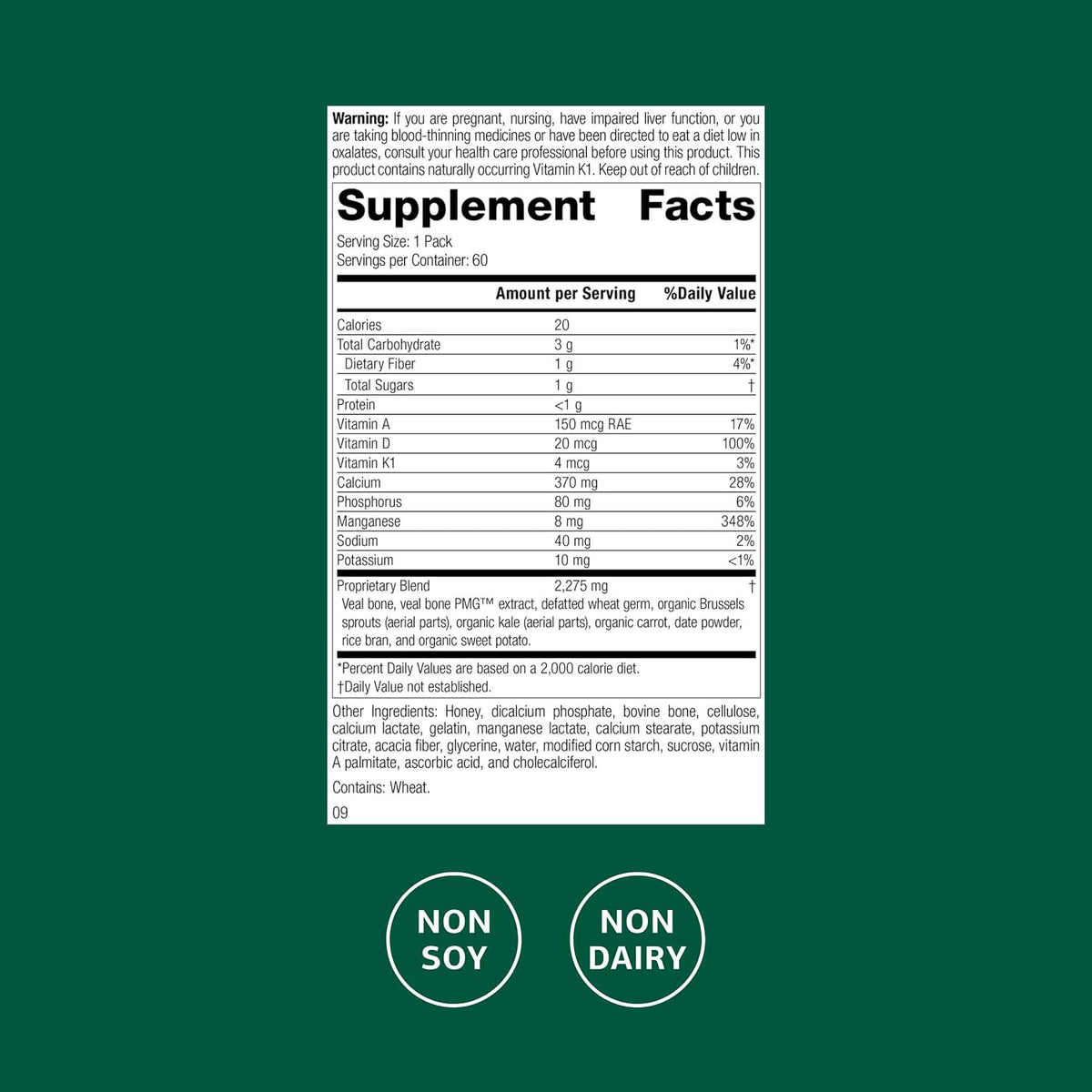 Standard Process Bone Health Pack, Supplement, 60 Packs