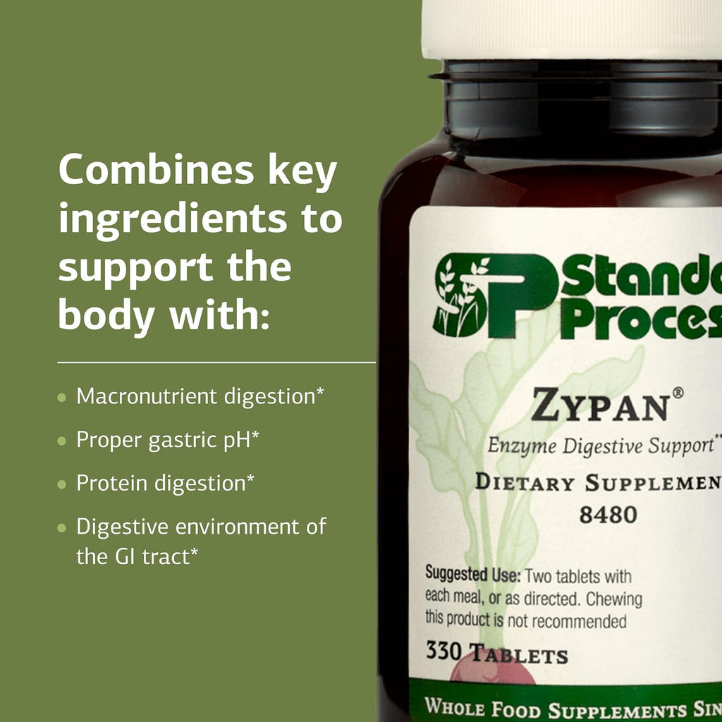 Standard Process Zypan, Digestive Health Enzyme Supplement, 330 Tablets