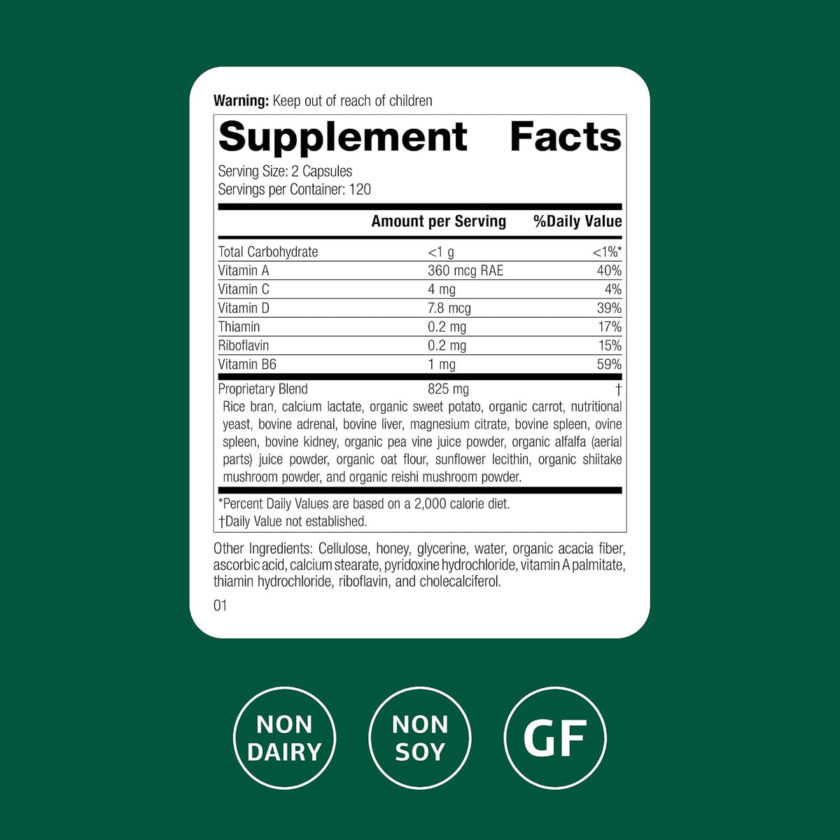 Standard Process Catalyn Gluten Free, 240ct Capsules, 120 Servings