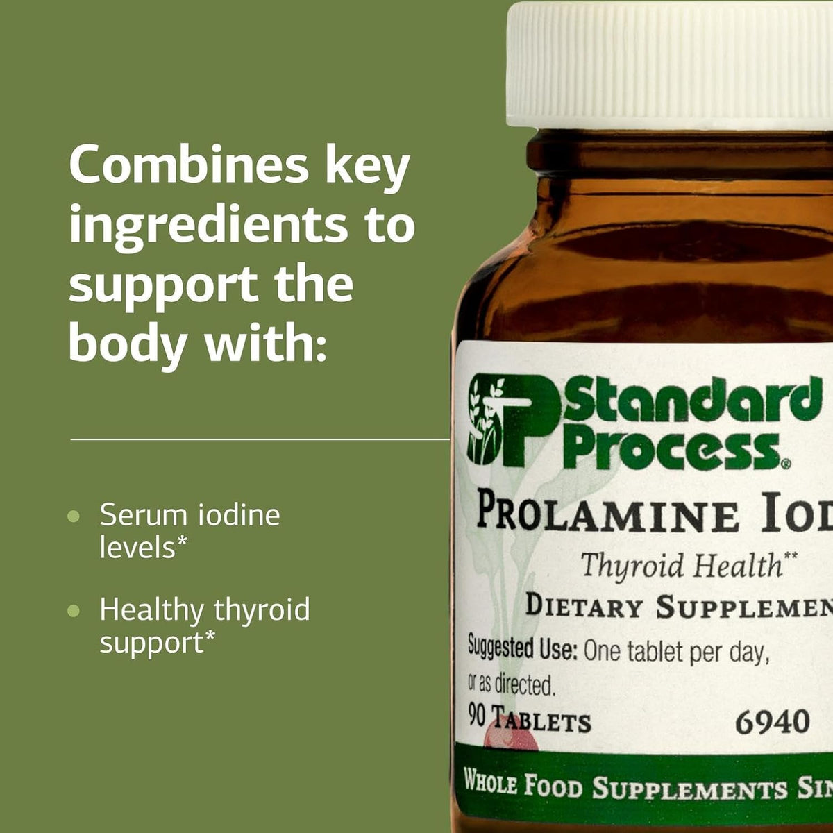 Standard Process Prolamine Iodine, Thyroid & Endocrine Support, 90 Tablets