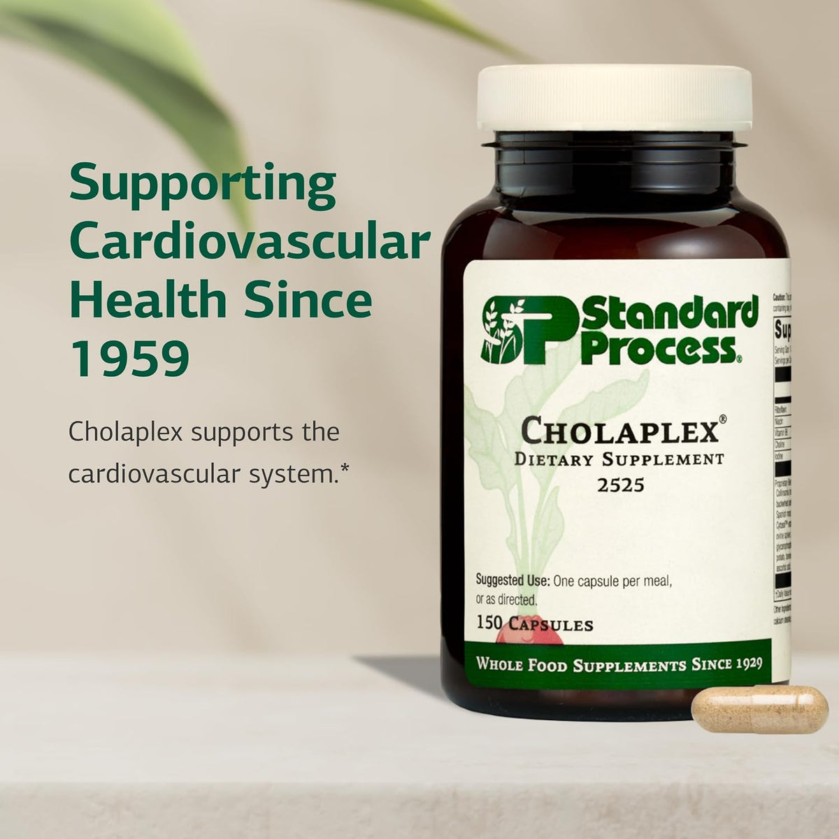 Standard Process Cholaplex, Heart & Liver Support Supplement, 150 Capsules