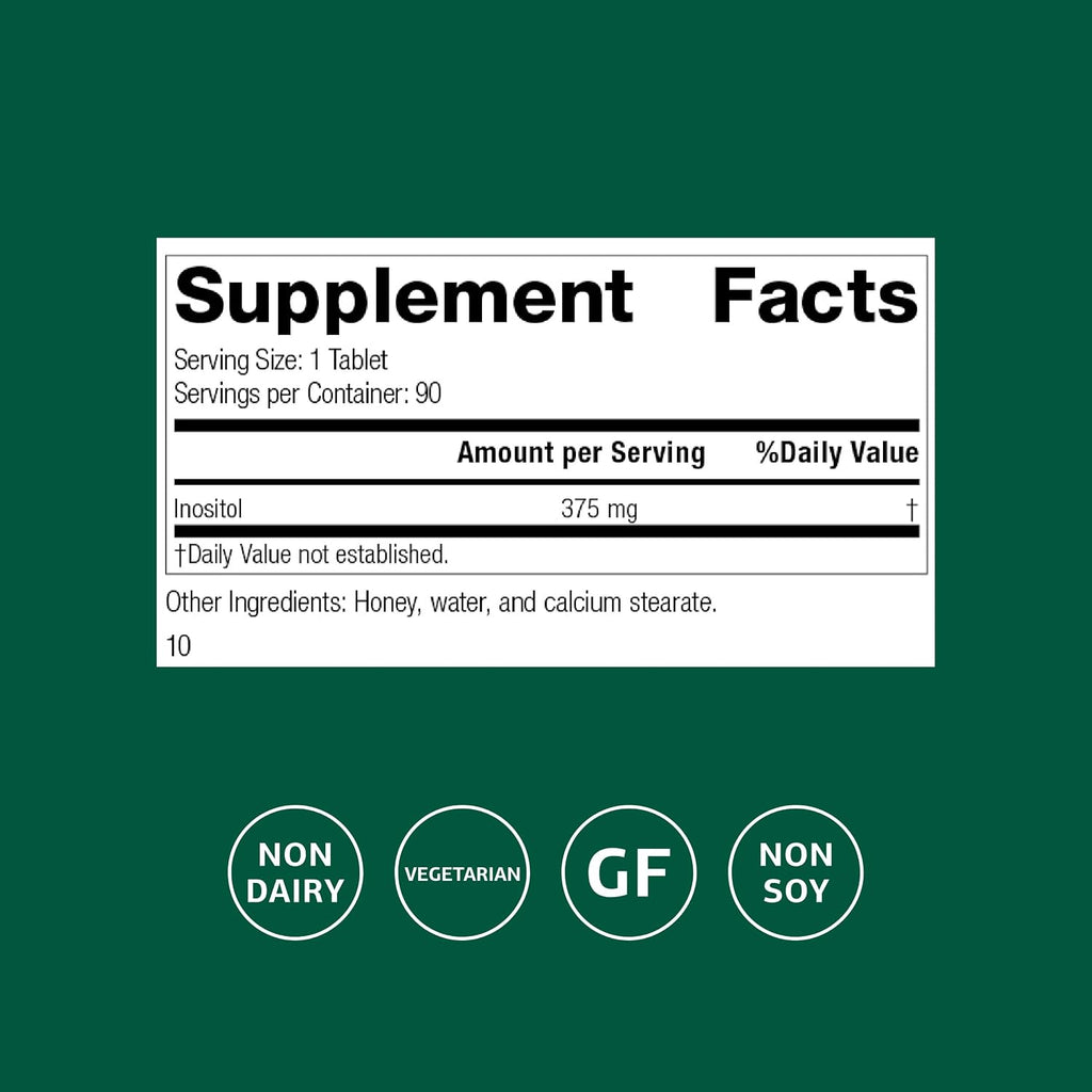 Standard Process Inositol, Nervous System & Cardiovascular, 90 Tablets