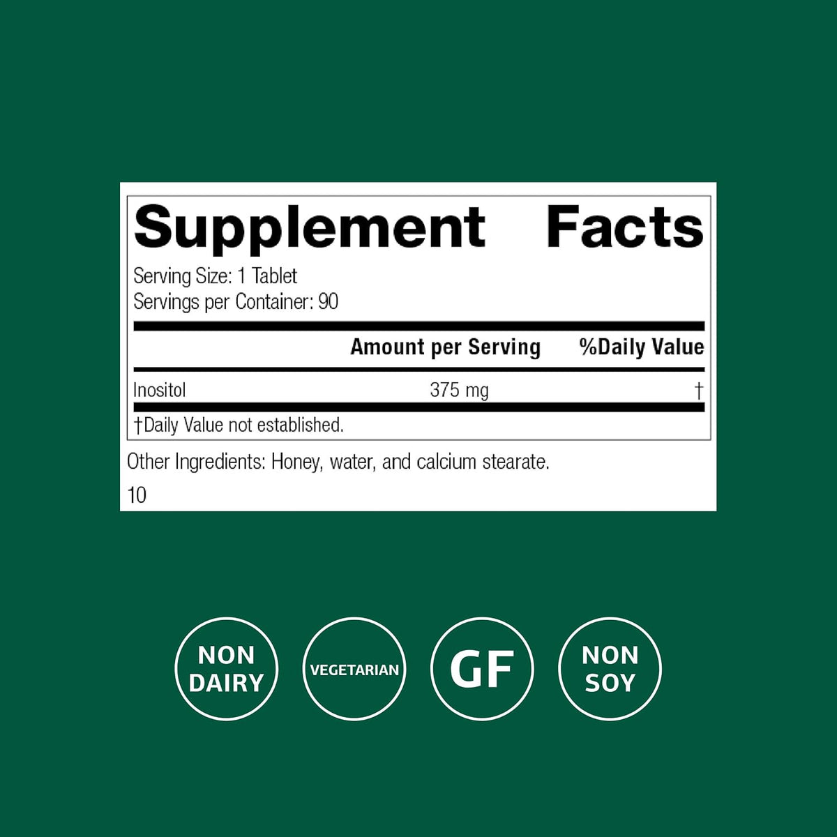 Standard Process Inositol, Nervous System & Cardiovascular, 90 Tablets