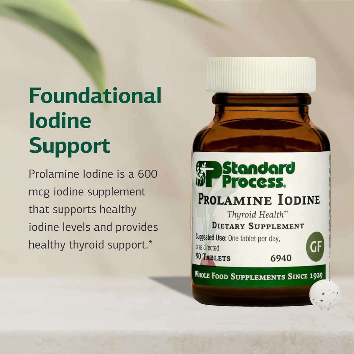 Standard Process Prolamine Iodine, Thyroid & Endocrine Support, 90 Tablets