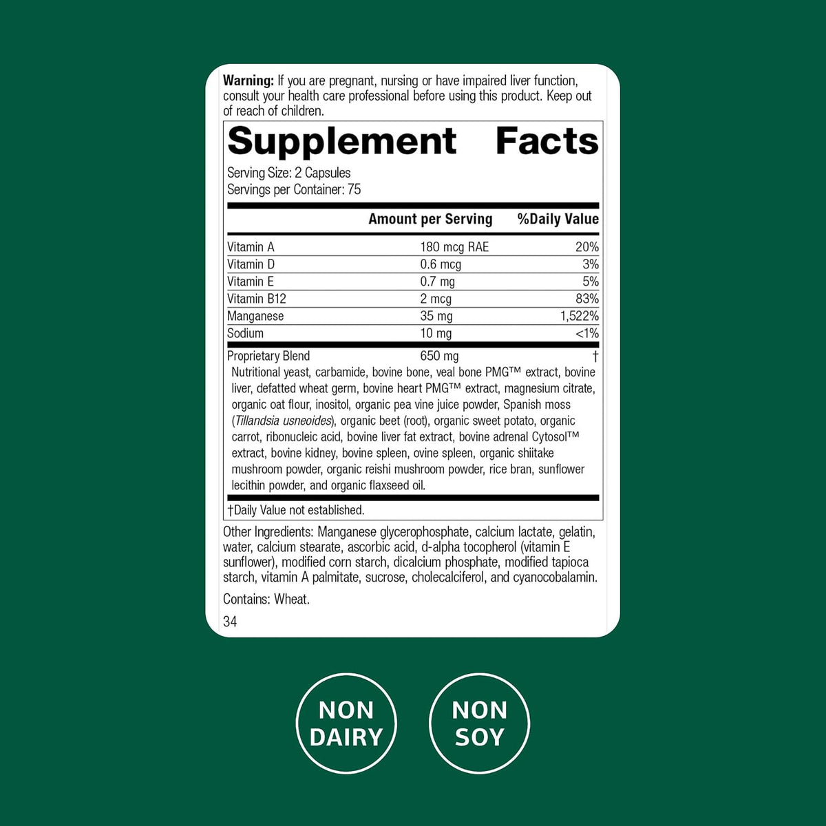 Standard Process Ligaplex II, Joint & Bone Support Supplement, 150 Capsules