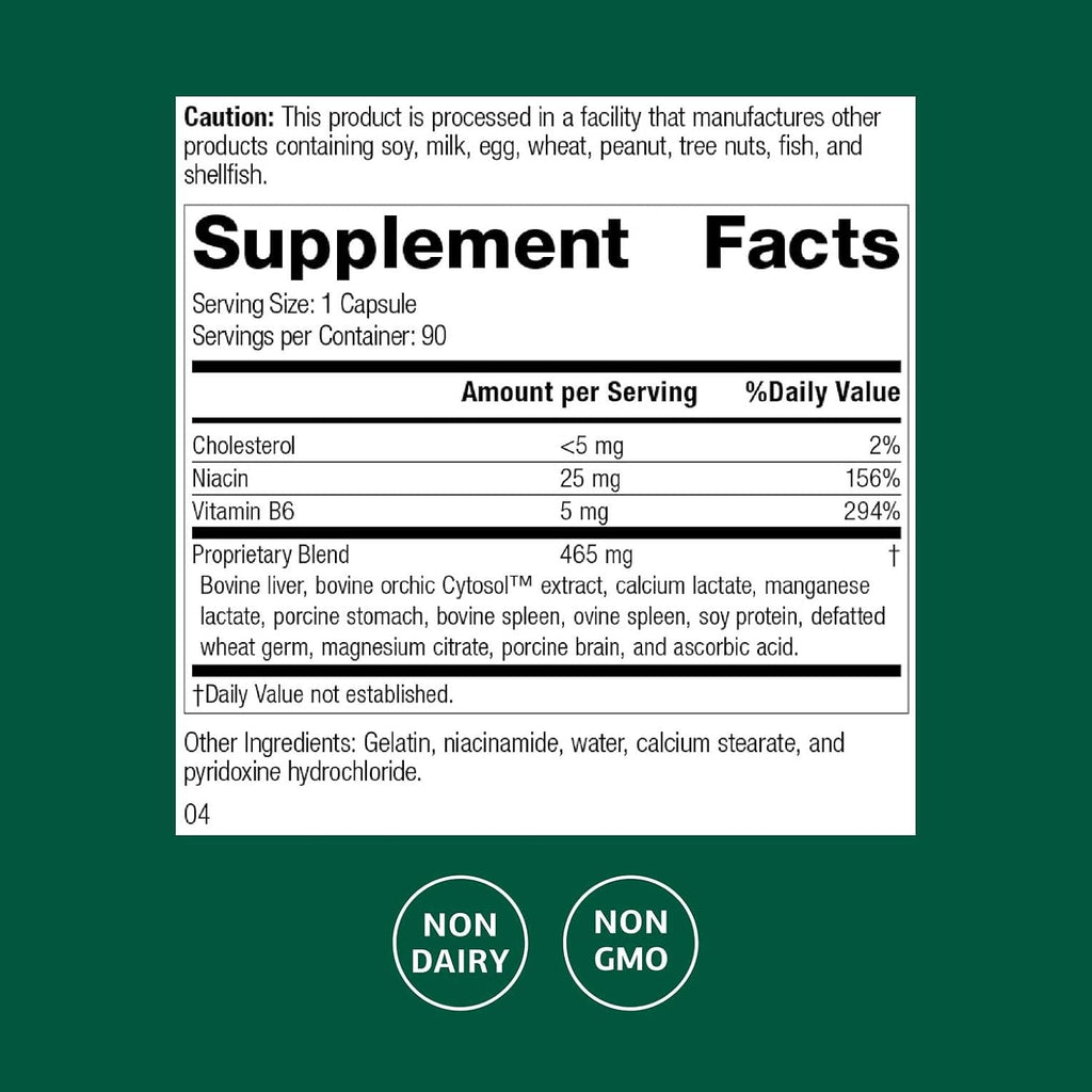 Standard Process Orchex, Emotional Balance Supplement, 90 Capsules