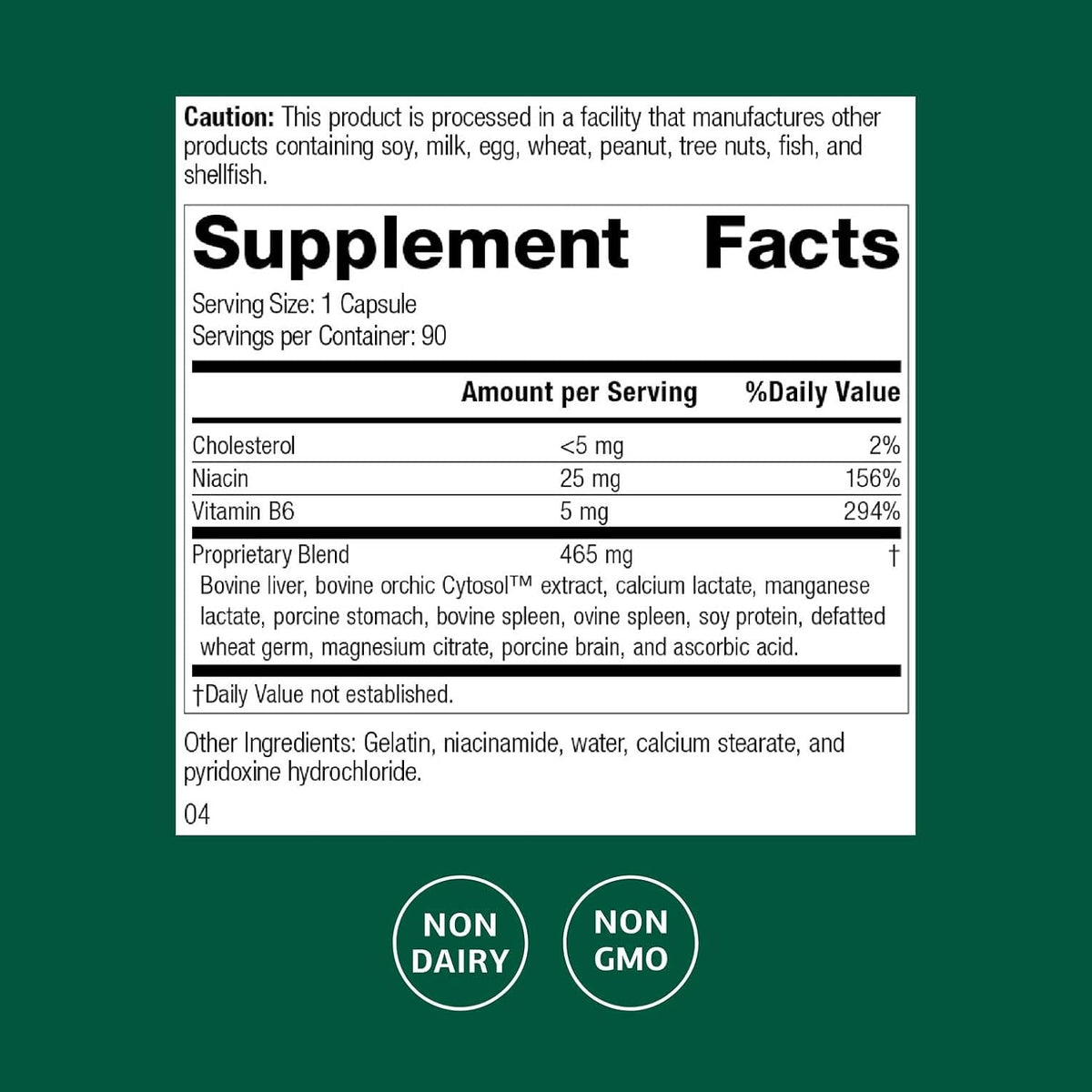 Standard Process Orchex, Emotional Balance Supplement, 90 Capsules