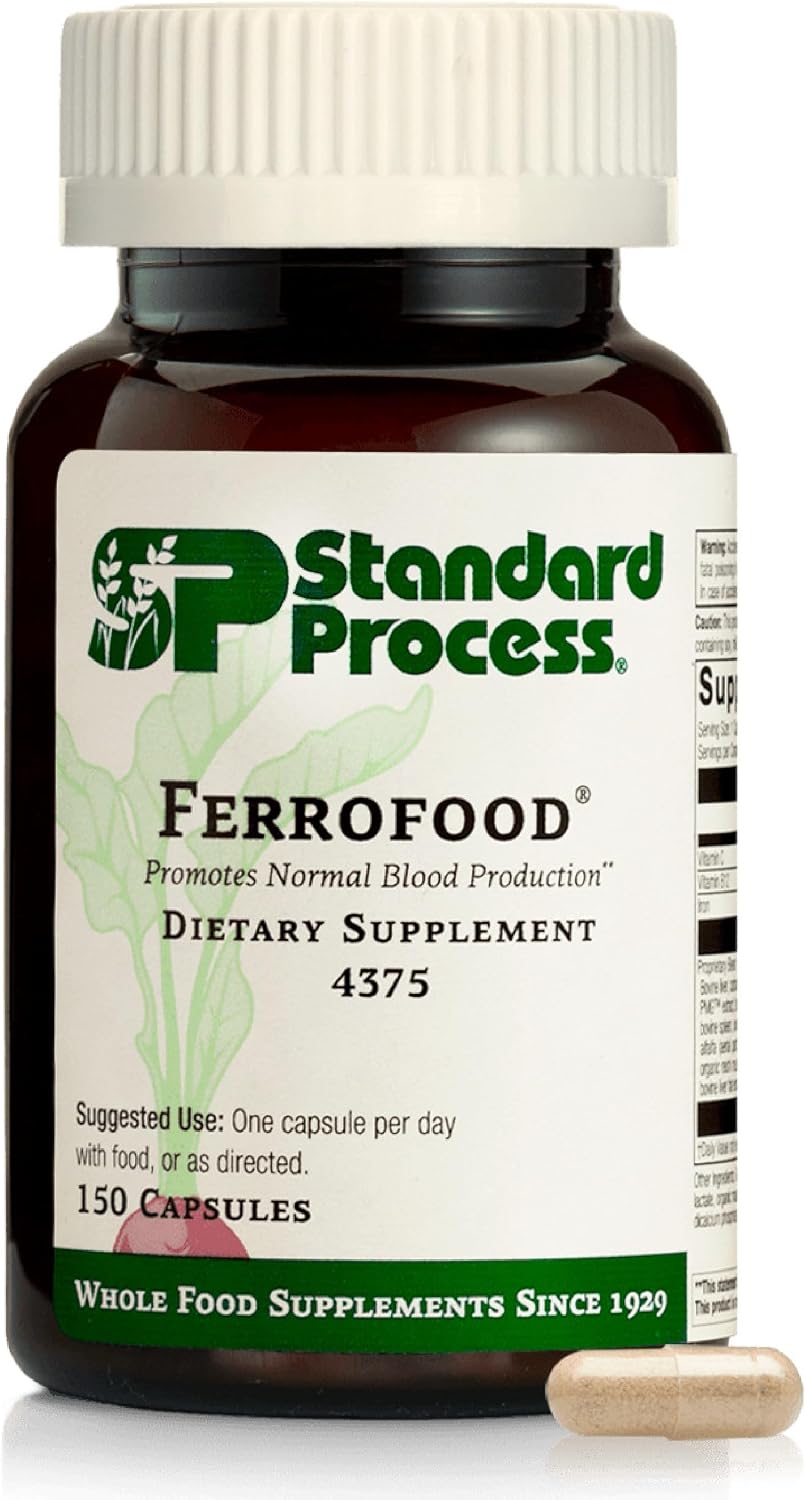 Standard Process Ferrofood, Blood Health & Iron Support, 150 Capsules
