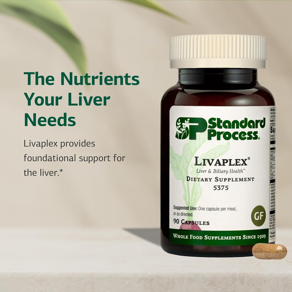 Standard Process Livaplex, Bowel, Digestion & Liver Support, 90 Capsules