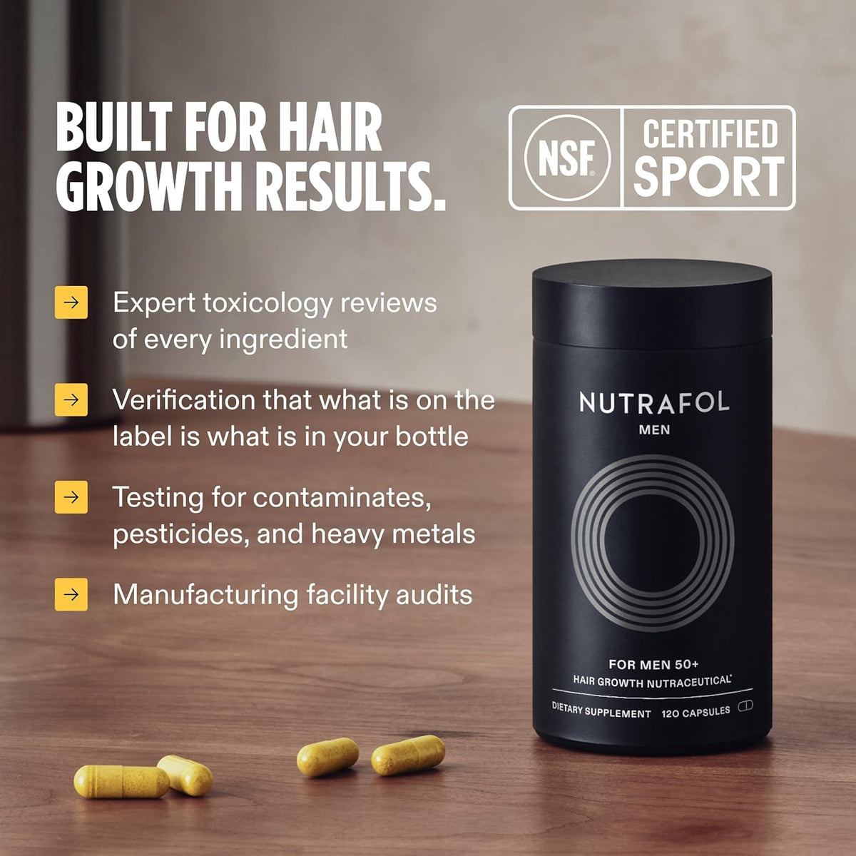 Nutrafol Men 50+ Hair Growth Supplements, Age 50+