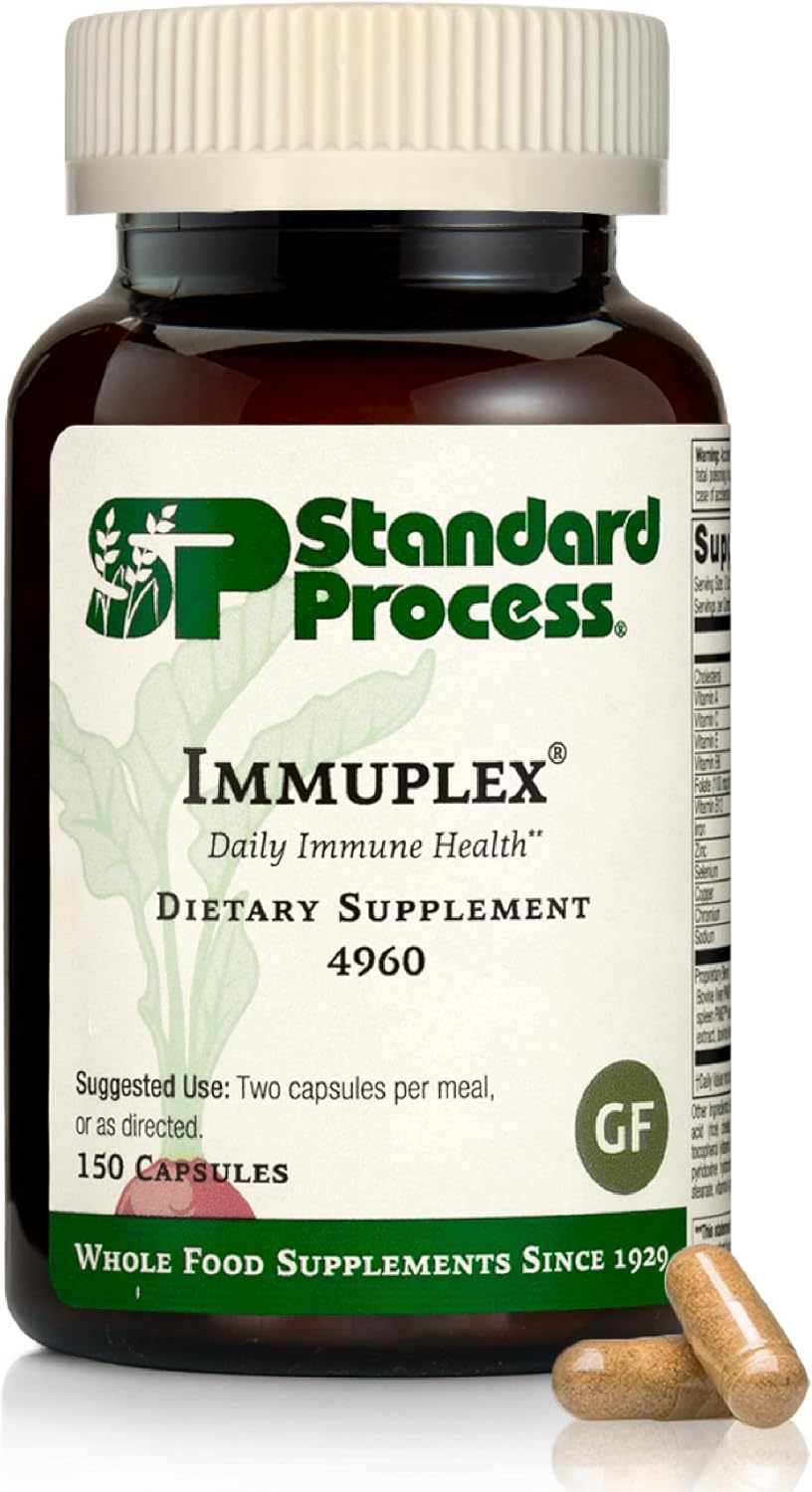 Standard Process Immuplex, Daily Immune Support Supplement, 150 Capsules