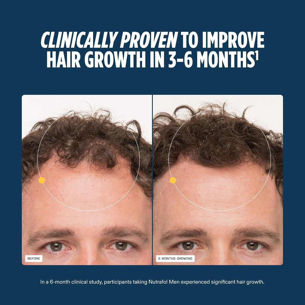 Nutrafol Men Hair Growth Supplements, Ages 18-49, 2-Month Bundle