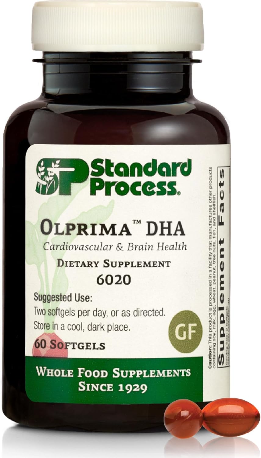 Standard Process Olprima DHA, Omega-3s for Heart Health, 60 Softgels
