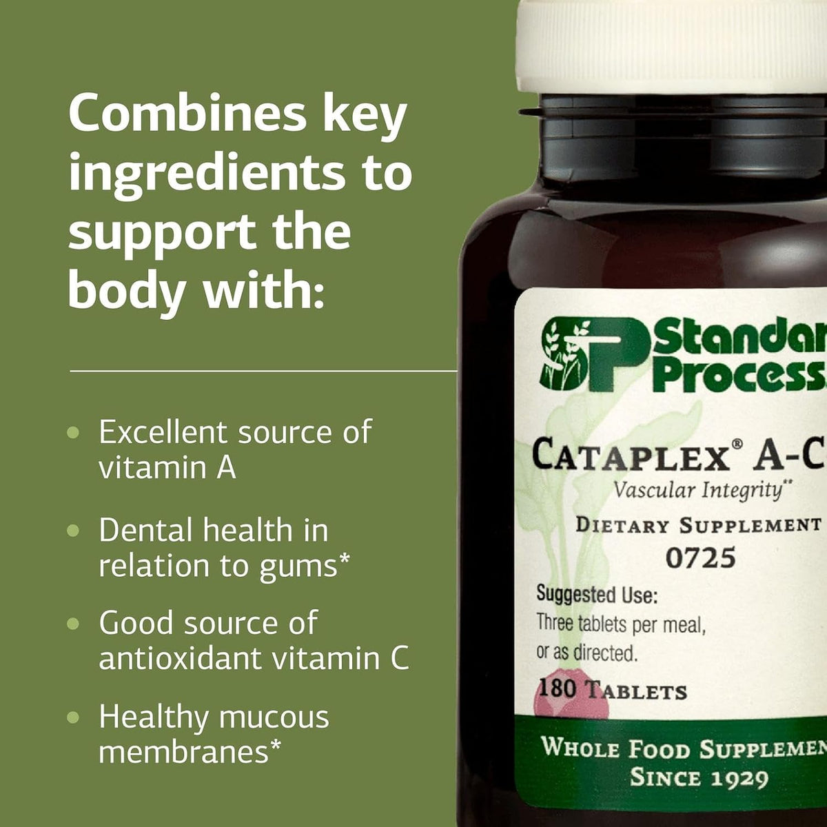 Standard Process Cataplex A-C-P, Cell, Tissue & Immune Support, 180 Tablets