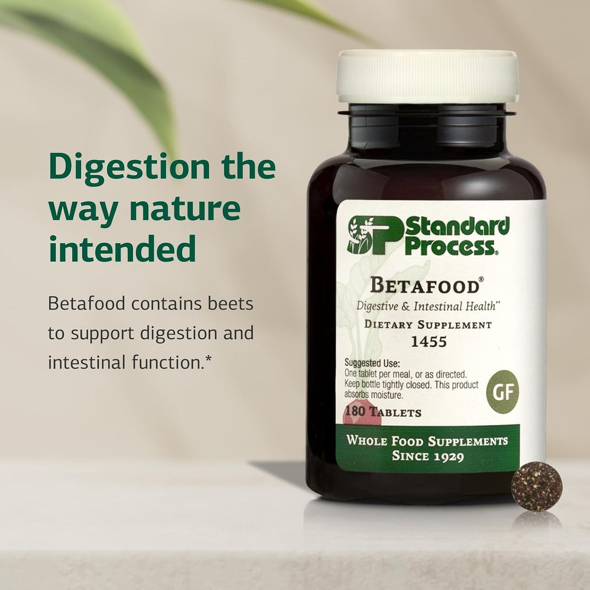 Standard Process Betafood, Digestive & Intestinal Supplement, 180 Tablets