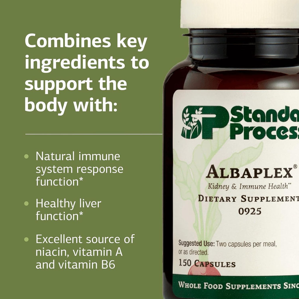 Standard Process Albaplex, Kidney & Liver Supplement, 150 Capsules