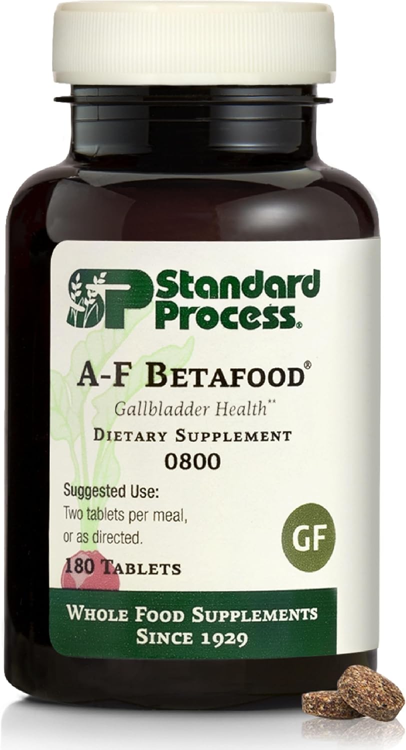 Standard Process A-F Betafood, Gallbladder Supplement, 180 Tablets