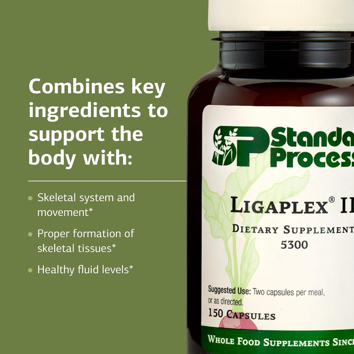 Standard Process Ligaplex II, Joint & Bone Support Supplement, 150 Capsules