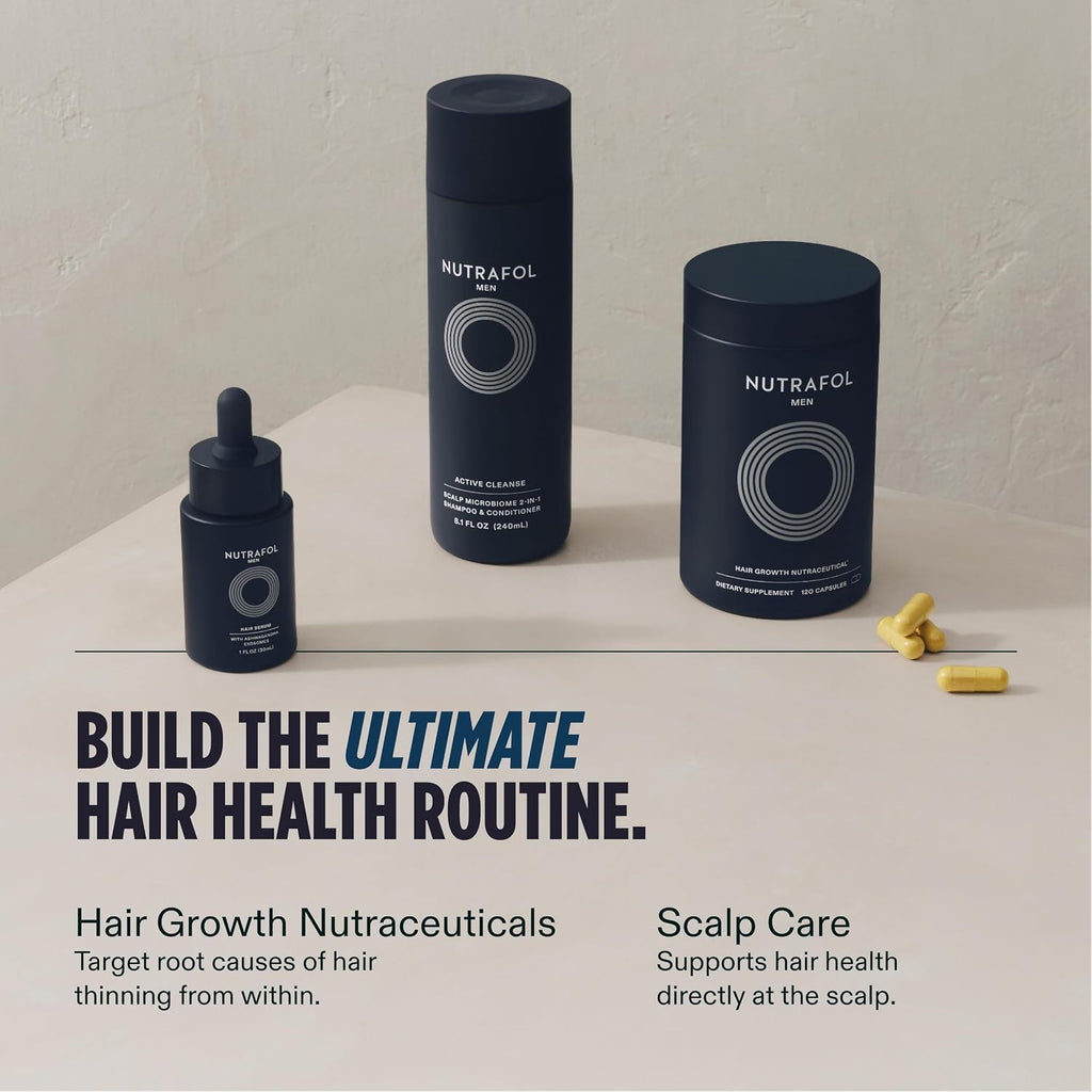 Nutrafol Men's 2-in-1 Shampoo and Conditioner for Thinning Hair, 8.1 Fl Oz