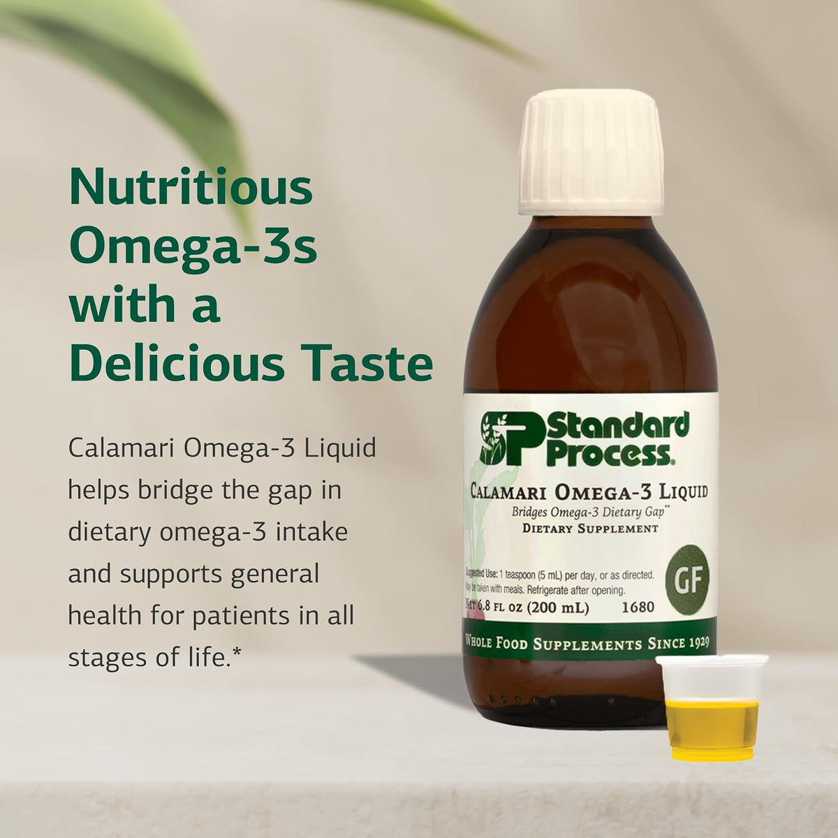 Standard Process Calamari Omega-3 Liquid, Supplement, 6.8 oz