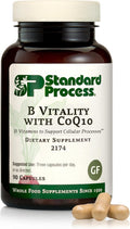 Standard Process B Vitality with CoQ10, B Vitamins Supplement, 90 Capsules