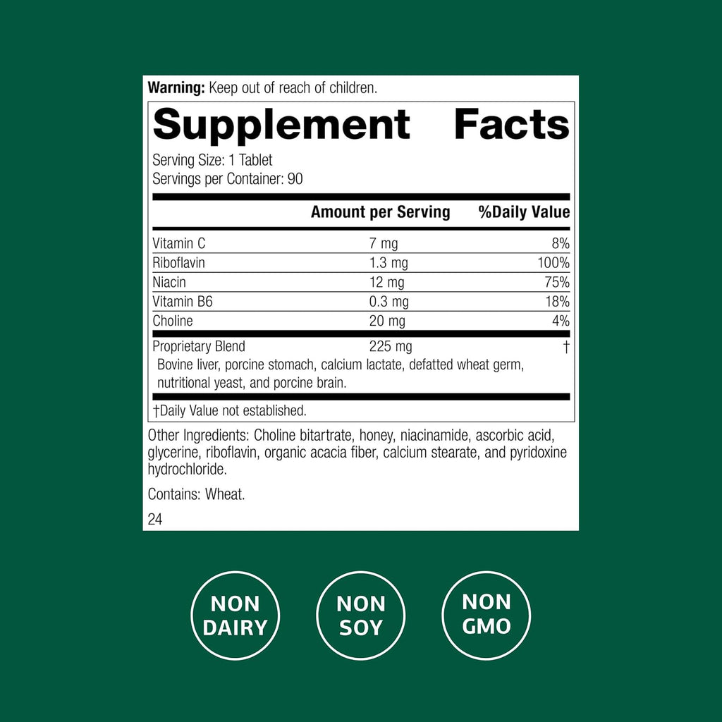 Standard Process Cataplex B2, Nervous System & Brain Health, 90 Tablets