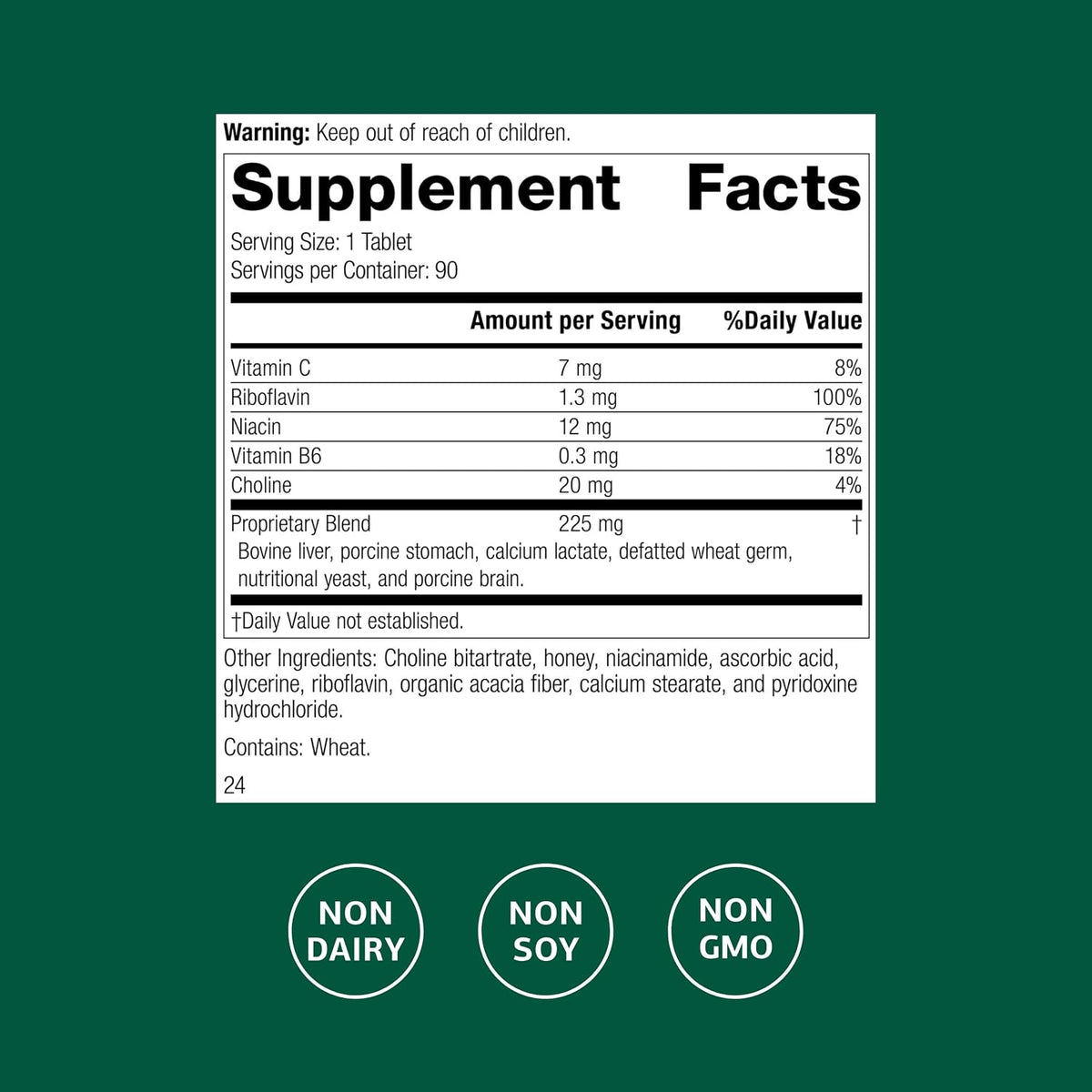 Standard Process Cataplex B2, Nervous System & Brain Health, 90 Tablets