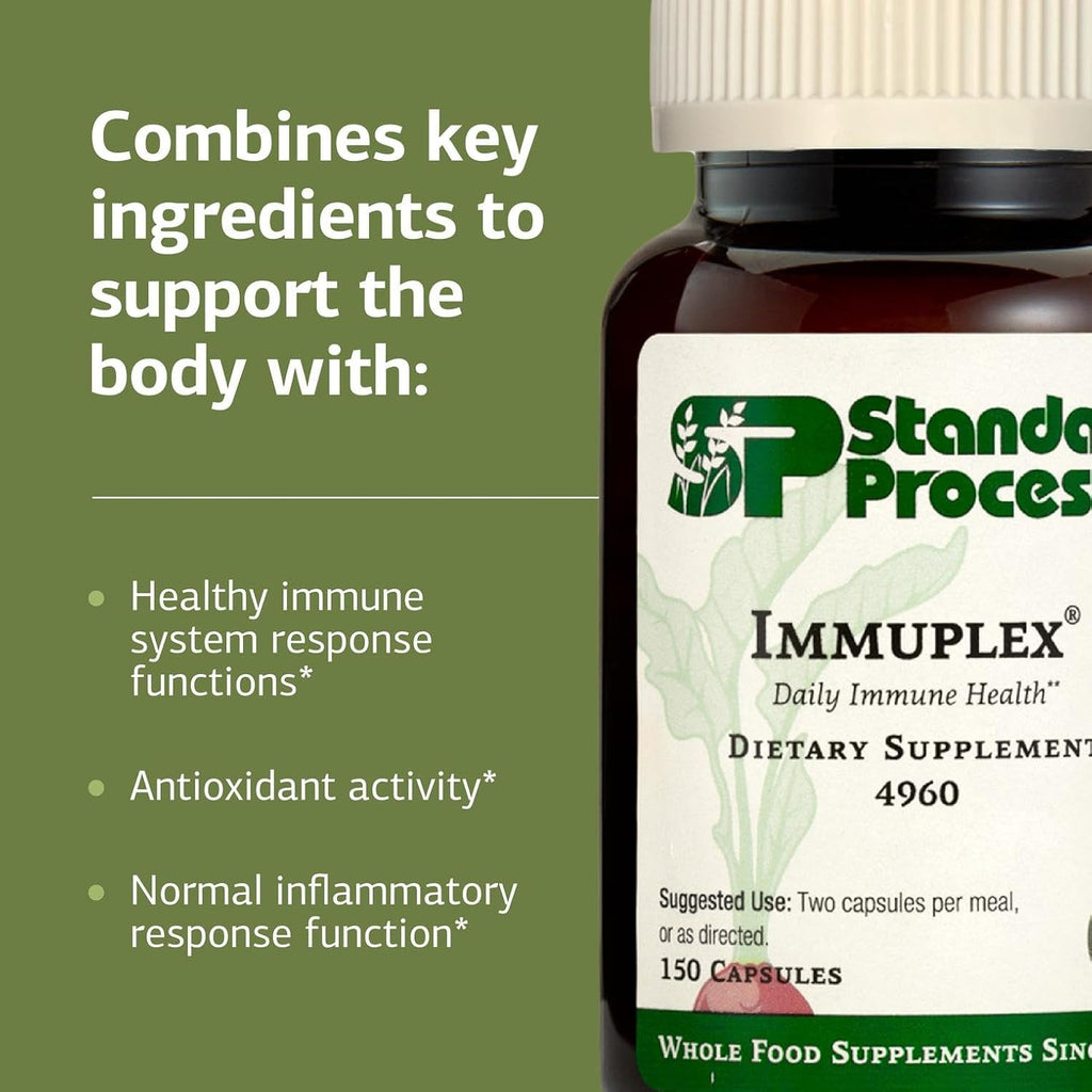 Standard Process Immuplex, Daily Immune Support Supplement, 150 Capsules