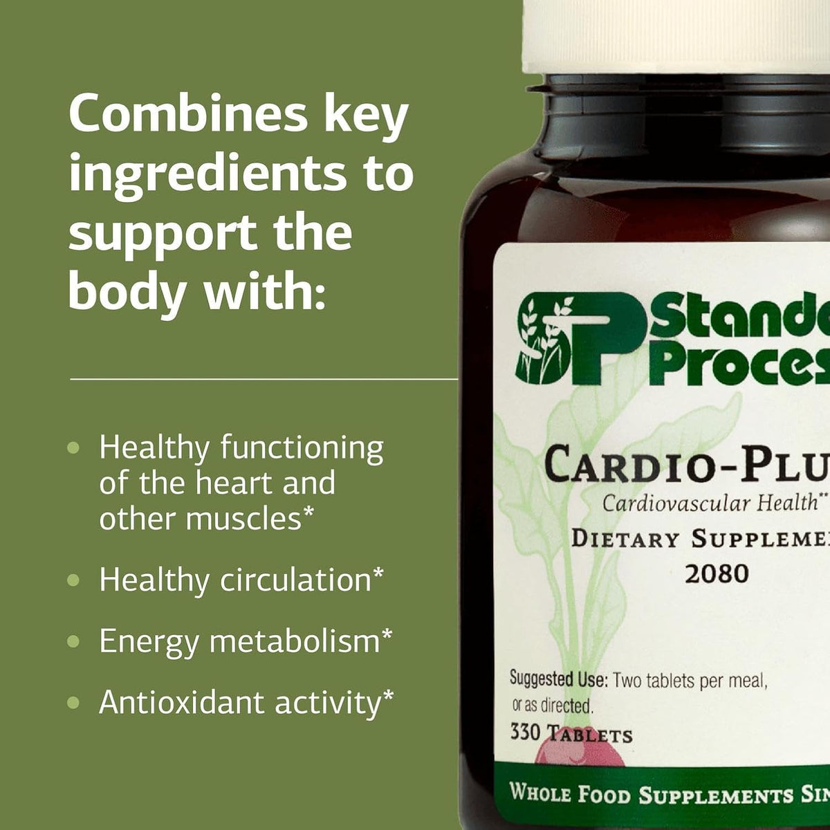 Standard Process Cardio-Plus, Heart & Circulation Support, 330 Tablets
