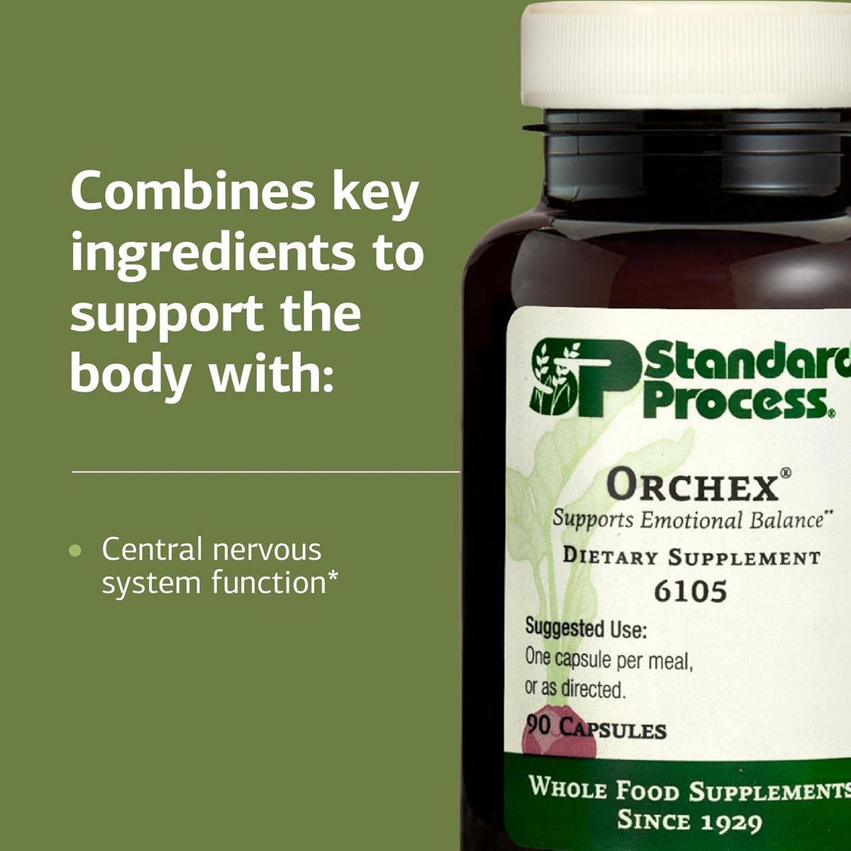 Standard Process Orchex, Emotional Balance Supplement, 90 Capsules