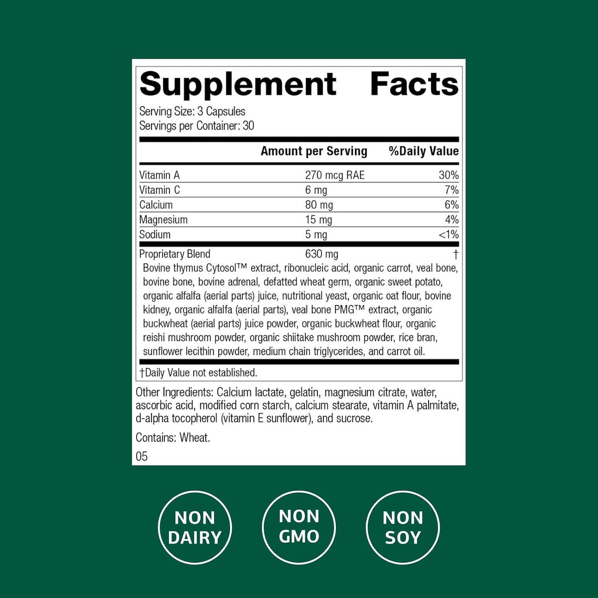 Standard Process Congaplex, Immune & Thymus Support Supplement, 90 Capsules