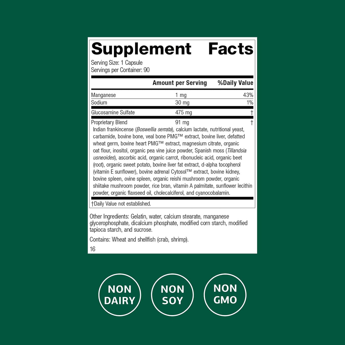 Standard Process Glucosamine Synergy, Connective Tissue, 90 Capsules