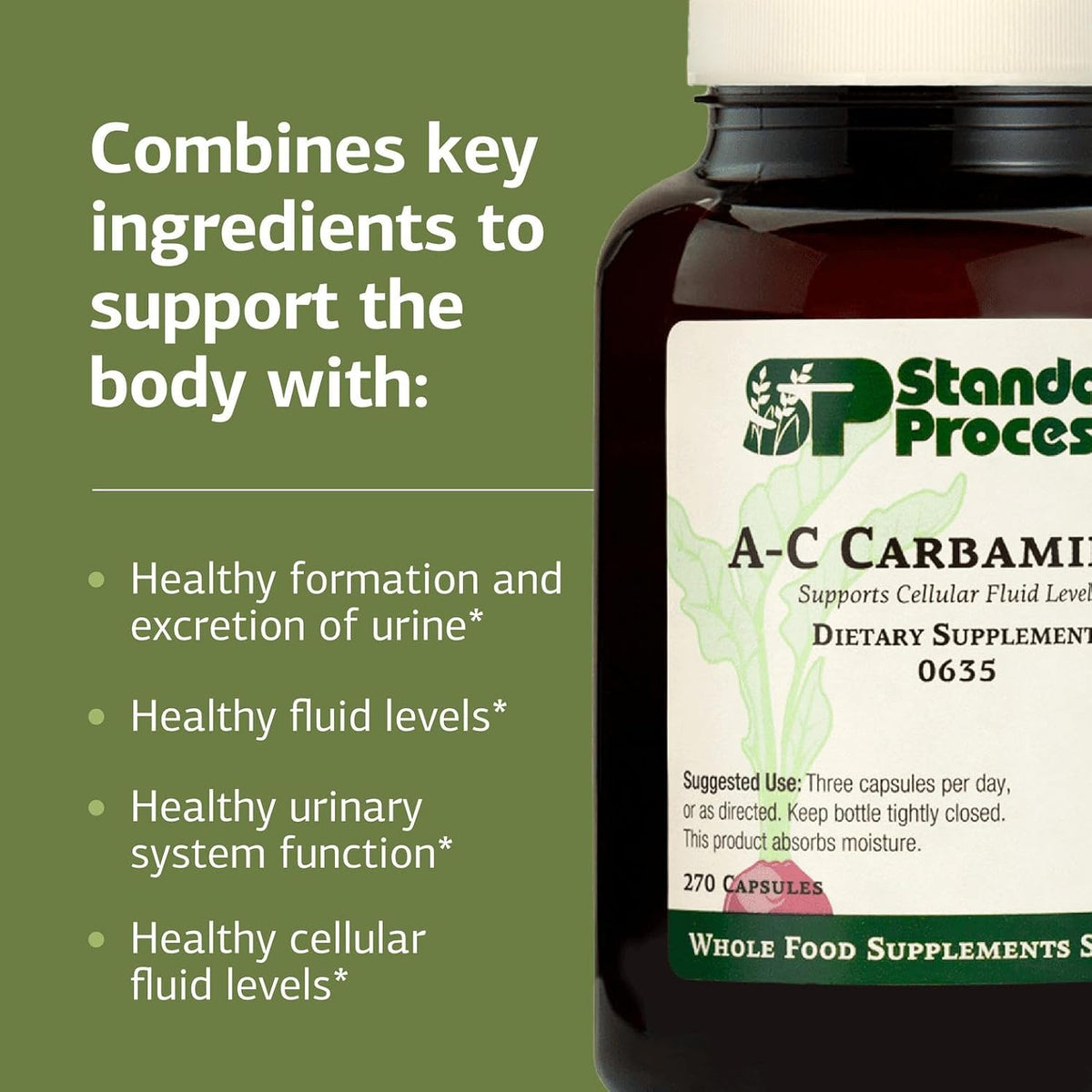 Standard Process A-C Carbamide, Urinary Tract Supplement, 270 Capsules