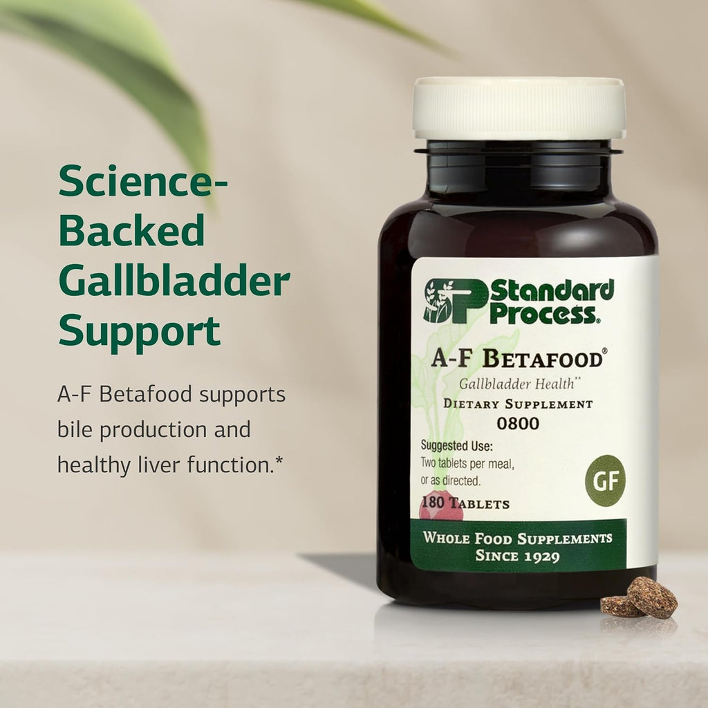 Standard Process A-F Betafood, Gallbladder Supplement, 180 Tablets