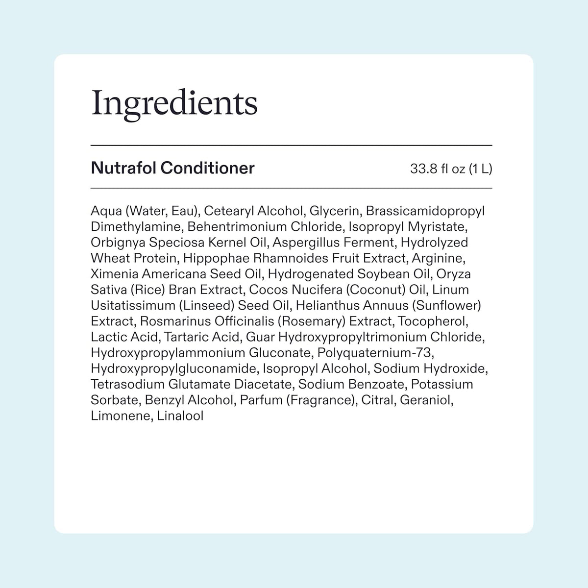 Nutrafol Conditioner, Physician-formulated for Thinning Hair, Moisturizing, Strengthening and Color Safe, Lightweight Protection