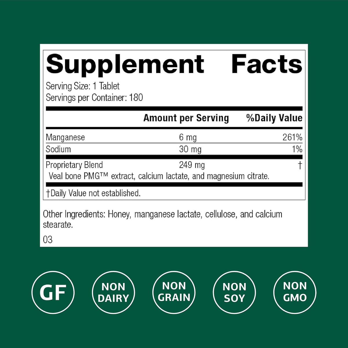 Standard Process Biost, Skeletal & Cellular Supplement, 180 Tablets
